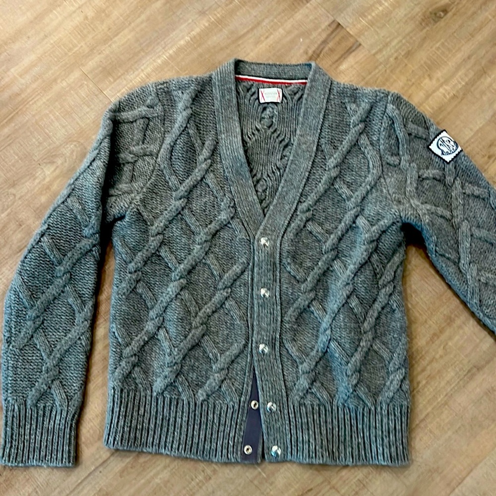 Moncler Gamme Bleu Wool Cardigan Size M